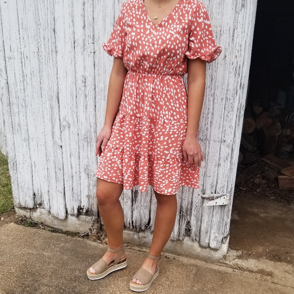 Jumping for spring dress